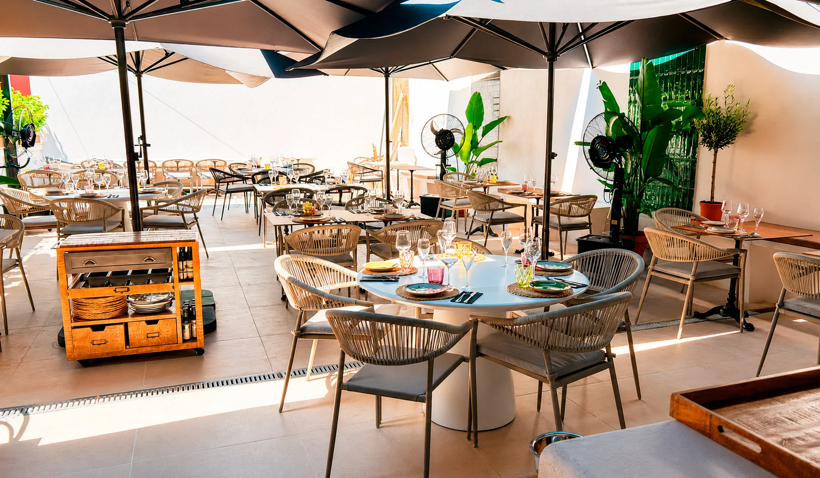 Terraza de Mar & Foc en Sitges